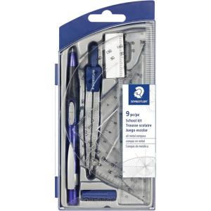 imageStaedtler 9Piece Math Geometry Set Blue Silver