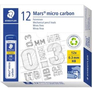 imageStaedtler Micro Mars Carbon Mechanical Pencil Lead 05mm HB 60mm x 12 250 05 HB03mm