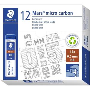 imageStaedtler Micro Mars Carbon Mechanical Pencil Lead 05mm HB 60mm x 12 250 05 HB12 Count Pack of 1