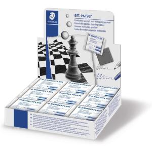 imageStaedtler kneadable Eraser Artist Quality Putty Rubber Moldable kneaded for Graphite and Charcoal 5427 White