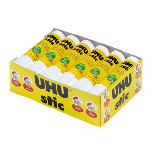 imageUHU stic Glue Stick Solvent Free Washable Screw on Cap for School Crafts Scrapbooking 1 x 21g Blister White074 oz