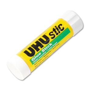imageUHU stic Glue Stick Solvent Free Washable Screw on Cap for School Crafts Scrapbooking 1 x 21g Blister White141 oz