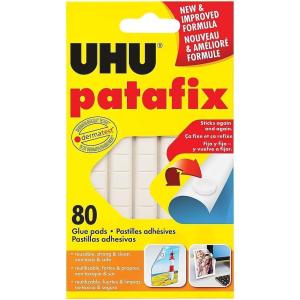 imageUhu Tac Removable and Reusable Glue Pads for Fast ampamp Cleanmounting NonToxic Ideal for Paper and Small Objects 80 Tac Pads 99683White SAU99683
