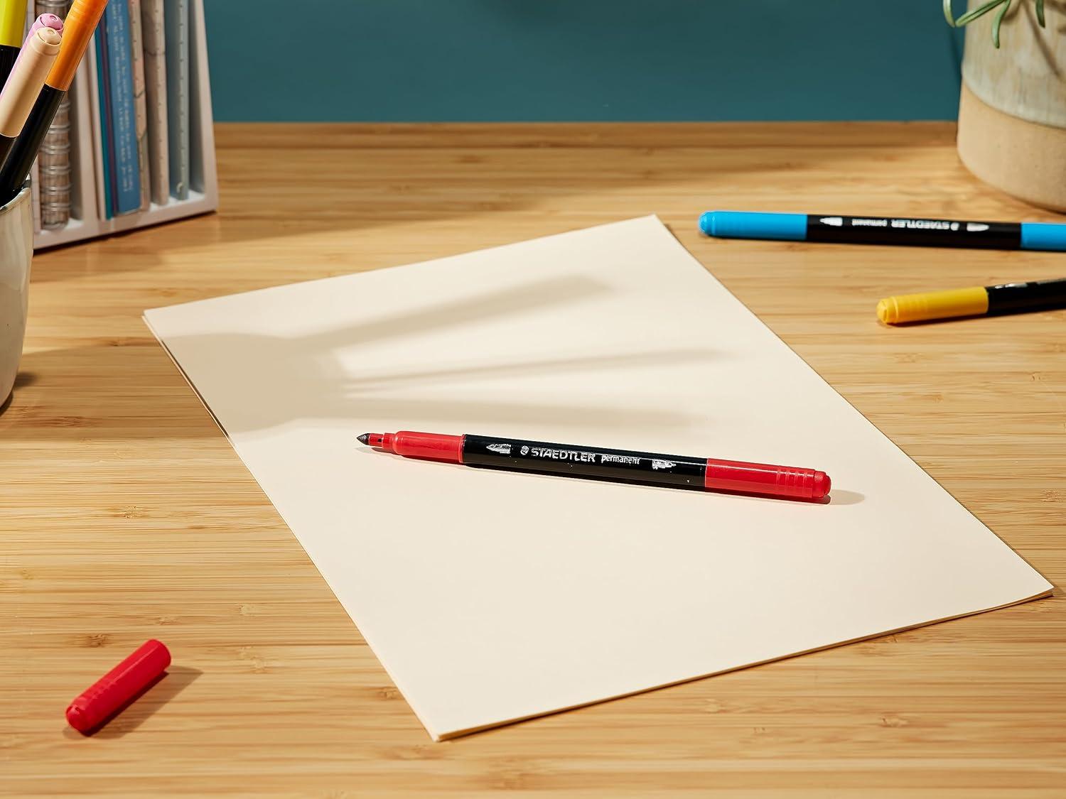 imageSTAEDTLER DoubleEnded Permanent Pens Ideal for marking and drawing on almost anything 36 Assorted Colors 3187 TB361 Count Pack of 36