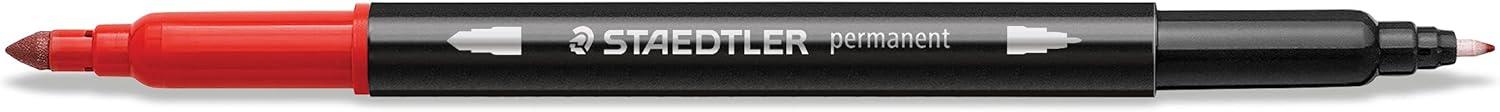 imageSTAEDTLER DoubleEnded Permanent Pens Ideal for marking and drawing on almost anything 36 Assorted Colors 3187 TB361 count Pack of 18