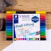 imageSTAEDTLER Doubleended Brush Marker Brush Letter Duo Creative Lettering Flexible and Fine Tip Blendable Ink Set of 12 Assorted Colors 3004TB12A6Modern