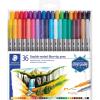 imageSTAEDTLER double ended fibertip markers for sketching drawing illustrations and coloring 72 vibrant colors washable 320TB72 LUassorted