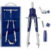 imageSTAEDTLER Comfort Metal Quick Setting 6quot Compass 2 Piece Set Universal Adapter PushButton Mechanism ampamp Extra Leads  Draws Circles up to 350mm3 Piece Professional Set