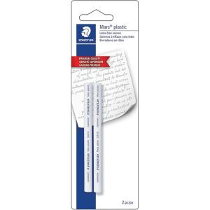 imageSTAEDTLER Mars Plastic Eraser Pen with Refillable Holder GermanMade Eraser for Pencils SmudgeFree ampamp TearFree Precision Retractable Design with Clip Blue2 Eraser Refills