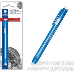 imageSTAEDTLER Mars Plastic Eraser Pen with Refillable Holder GermanMade Eraser for Pencils SmudgeFree ampamp TearFree Precision Retractable Design with Clip BlueEraser Pen