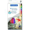 imageSTAEDTLER Presharpened Watercolor Pencils Ergonomic Art Set Box of 12 Triangular Colored Pencils1 Count Pack of 12