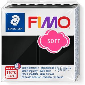 imageSG Education FIMO 8020 0 Fimo Soft Modelling Clay 57 g Whiteblack