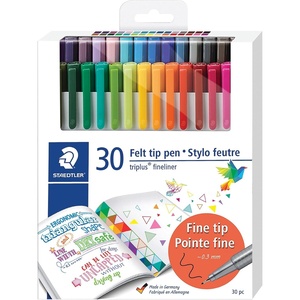 image:imageSTAEDTLER Fineliner triplus Writing Pens  30 Count Fiber Tip Pens