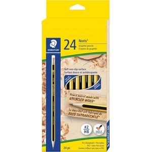 image:imageSTAEDTLER Noris PreSharpened 2 HB Pencils 24 Count Upcycled Wood BreakResistant Hexagonal PVC amp LatexFree Erasers School Supplies for Writing and Drawing EcoFriendly for Office and Home
